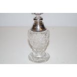 Early silver topped perfume bottle