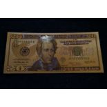 99.9% Gold Foil $20 bill