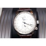 Junkers Zeppelin gents wristwatch with leather str