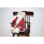 Merrythought teddy bear and chair