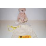 Steiff teddy bear with tags and original bag with