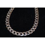 silver curb necklace, stamped 925 total weight 73.