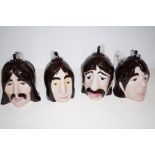 set of 4 Lorna Bailey Beatle head tea pots