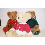 Collection of three Harrods teddy bears