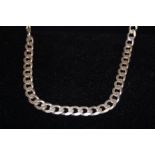 silver curb necklace stamped 925 total weight 59.5