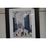 Framed Lowery print- Industrial scene