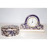 Wedgwood clock together with a trinket box