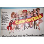 Original 'Carry On Girls' film poster, 76cm x 101c