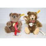 Two Steiff Teddy bears, each with gold stud, heigh