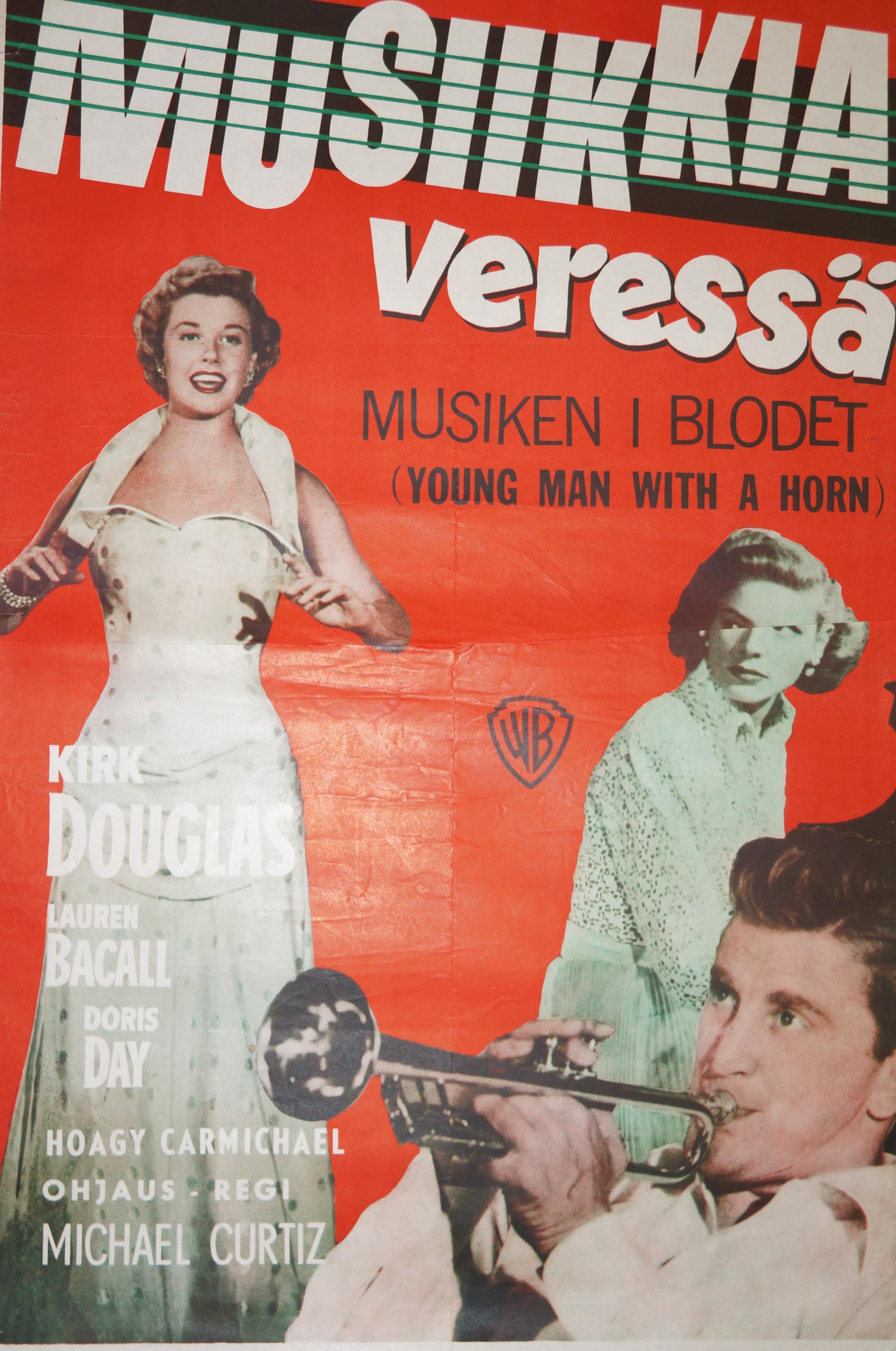 Original 'Young Man With A Horn' film poster, 59cm