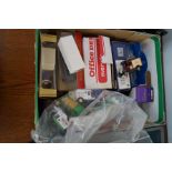 Box of model vehicles (20 boxed and 20 unboxed)