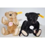 Two Stieff Teddy bears, each with gold stud, heigh