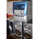 Aiwa music system with Panasonic woofer and Sony s