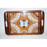 Brazilian butterfly inlaid side tray