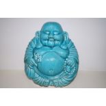 Large Blue Buddha. Height 40cm