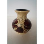 Moorcroft vase in the Chocolate Cosmos pattern, he