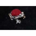 Silver Frog Pin Cushion