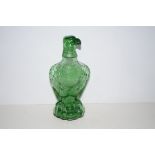 Green glass eagle decanter