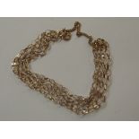 9 carat gold gate bracelet, weight 3.3 grams