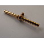 15 carat gold T-bar, weight 4.4 grams