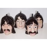 Lorna Bailey set of 4 Large Beatles Head Teapots.