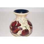 Moorcroft Chocolate Cosmos Vase. Height 10cm