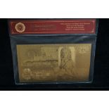 Gold £50 Banknote - 99.9 pure 24k carat gold with