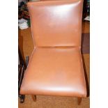 Mid century leather bedroom chair