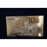 100 euro note 99.9 pure 24k carat gold foil