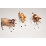 Three Beswick calfs