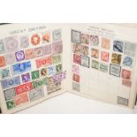 An album of British and World stamps