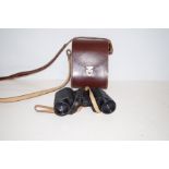 A pair of Carl Zeiss binoculars in leather case