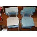 Vintage childs school chairs x11