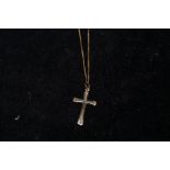 9ct gold chain and cross pendant