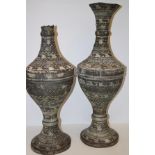 Pair of middle Eastern vases, height 73cm, some da