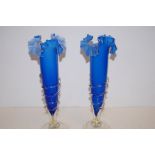 Pair of Italian glass vases, one a/f, height 29cm