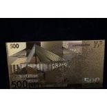 500 euro note 99.9 pure 24k carat gold foil