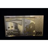 200 euro note 99.9 pure 24k carat gold foil