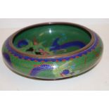 Oriental cloisonne bowl 25cm diameter