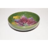 Moorcroft pin dish in the Hibiscus pattern