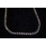 Silver curb chain, stamped 925 43.4 grams 63cm