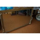 Large gilt framed over-mantel mirror