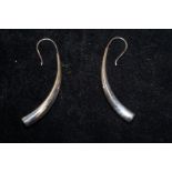 A pair of silver fashion earrings