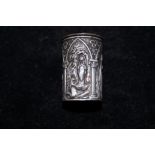 Silver holy water sponge container