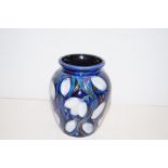 Anita Harris blue vase, height 14cm