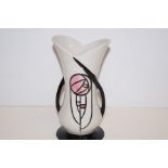 Lorna Bailey vase in the Rennie Mackintosh pattern