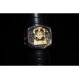 White metal masonic ring, size T