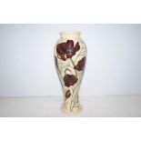 Moorcroft vase in the Chocolate Cosmos pattern, he