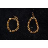 Pair of 9ct gold earrings 5.3 grams