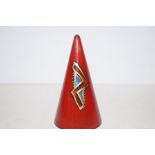 Anita Harris conical sugar shaker, signed in gold,